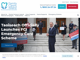 Family Carers Ireland Member Rewards Show official website