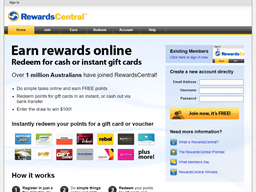 Reward Central Rewards Show official website