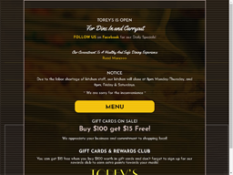 Torey's Restaurant and Bar Rewards Club Rewards Show official website