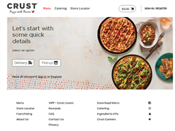 Crust Pizza Crust Loyalty Rewards Rewards Show official website