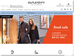 Outletcity Metzingen Club Rewards Show official website