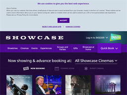 Showcase Cinemas Rewards Show official website